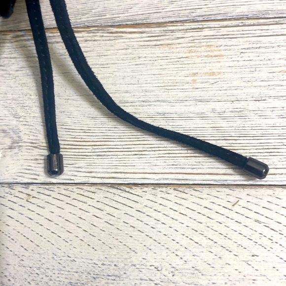 New-Vince Camuto Lace Up Black with Blackened Silver Studs Stilettos. - Picture 9 of 11